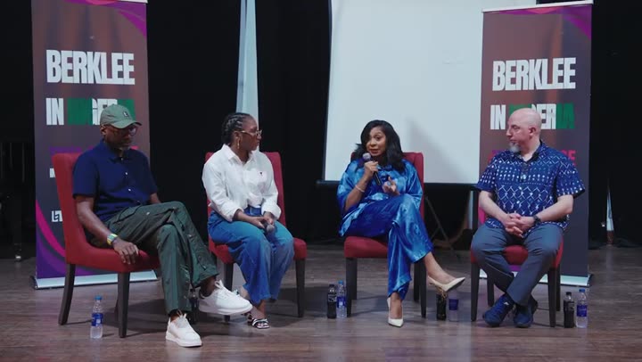 The Music of Business panel on stage